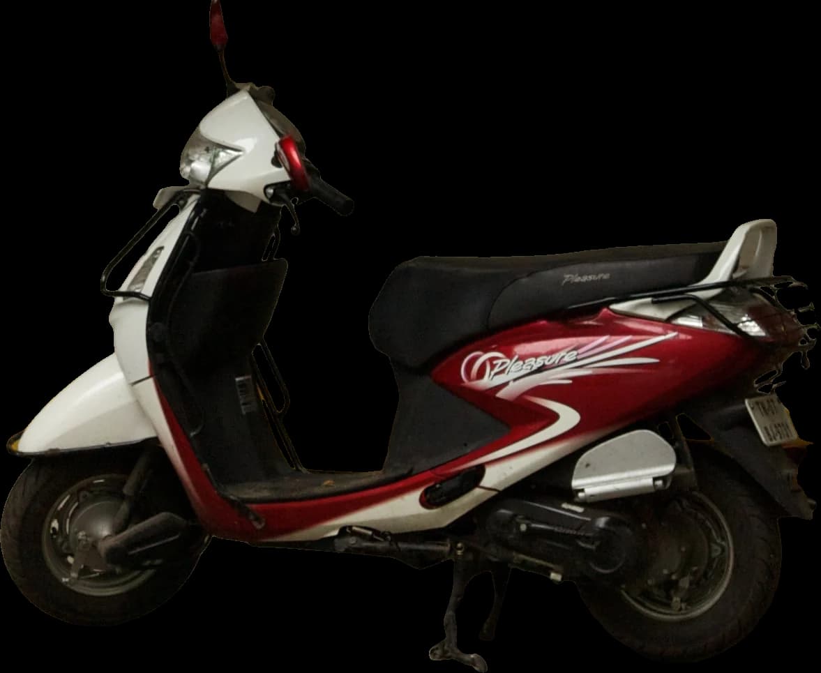 Scooter de 50 cc visto de lado